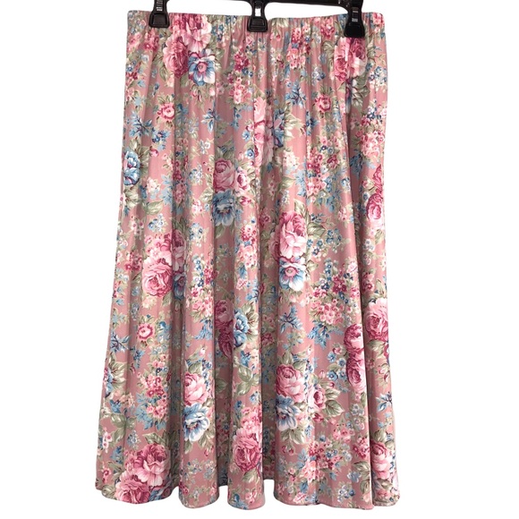 Vintage Dresses & Skirts - Beautiful Floral Full Skirt, size 16